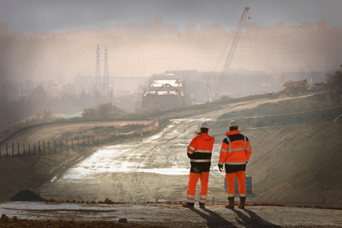 Construction de la ligne TGV SEA Tours Bordeaux - plus grand chantier d'Europe en 2013 2014 - photo Alain Montaufier Poitiers