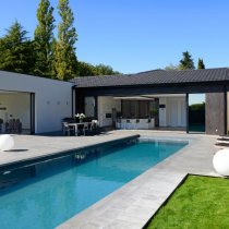 la piscine 2 - Alain Montaufier Photographe professionnel basé à Poitiers vue d'architecture moderne design maison contemporaine