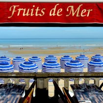 plage de Cabourg - image graphique - plage - mer - Alain Montaufier Photographe professionnel basé à Poitiers