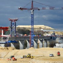 construction des viaducs de l'Auxance - Lisea - Cosea - Vinci - département de la Vienne - Alain Montaufier Photographe professionnel