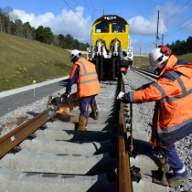 rails LRS - travaux d'équipements ferroviaires - LGV Bordeaux - Alain Montaufier Photographe Poitiers